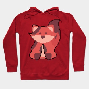 Orange Fox Finesse: Pixel Art Design for Fashionable Appare Hoodie